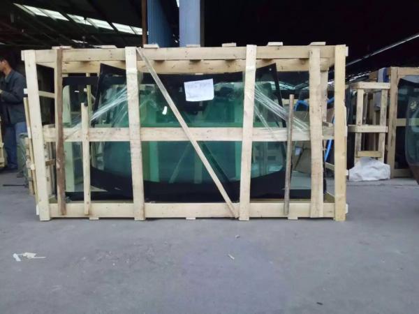 Custom Tempered Rear Windshield Glass , Clear / Green Auto Glass Windshield