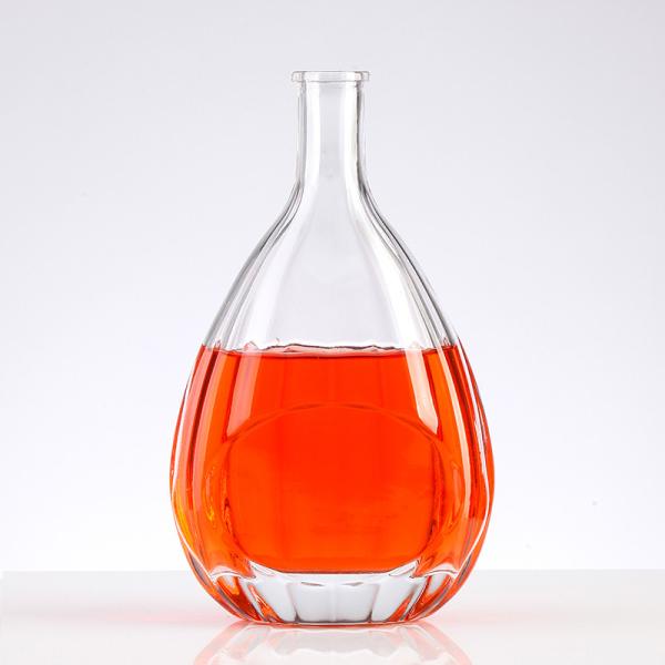 Transparent 500ml Beauty Wine Glass Bottle with Unique Design and Cork Sealing Type