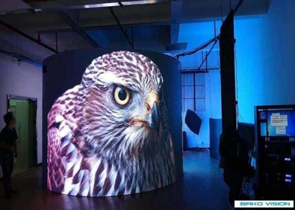 Indoor Wall Flexible Video Led Screens Soft Vertical Curved Led Panel