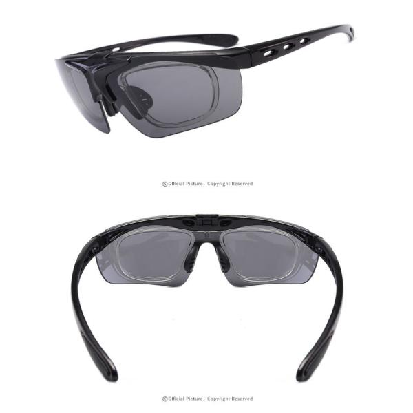 Windproof BSCI 134MM Rimless Sports Sunglasses 5 Lens Polarized Cycling