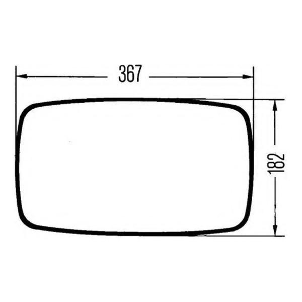 Plastic / Glass Internal Rear View Mirror For Mercedes Benz Truck 3818107116