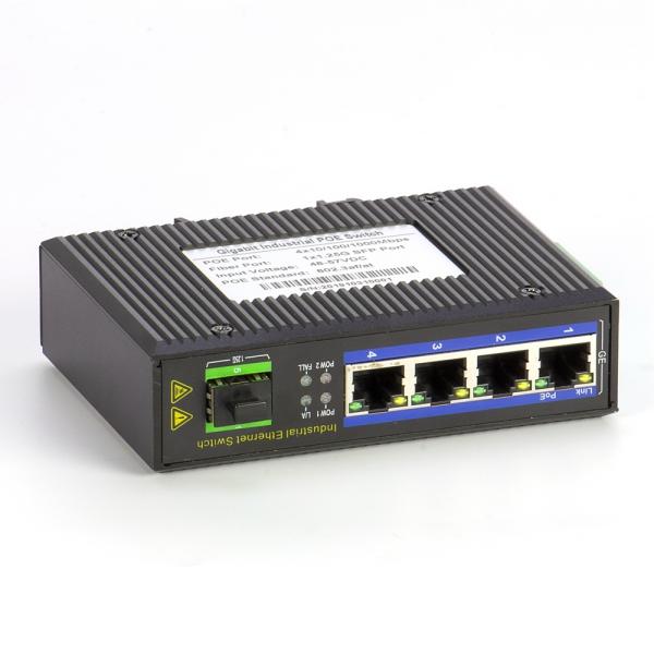 Industrial POE Ethernet Switch 4-Port Gigabit with SFP Slot