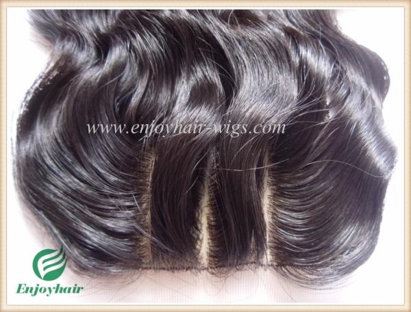 Silk top closure 4''x4'' malaysian virgin hair natural color body wave 10''-24''three part