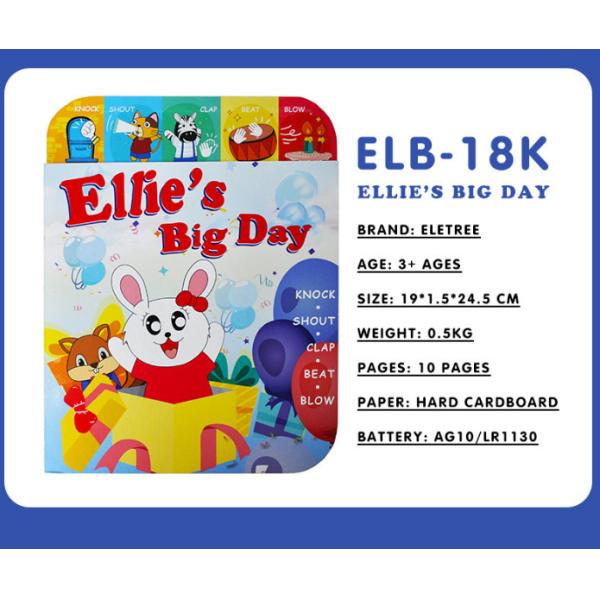 12pages Children Baby Kids Toy Story Sound Book Ellie'S Big Day 1.05 Pounds