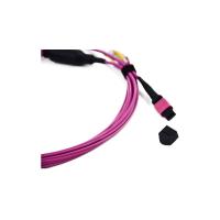 MM / SM 10 GB OM3 MPO To LC Fiber Cable 0.9mm Fanout Patch Cables