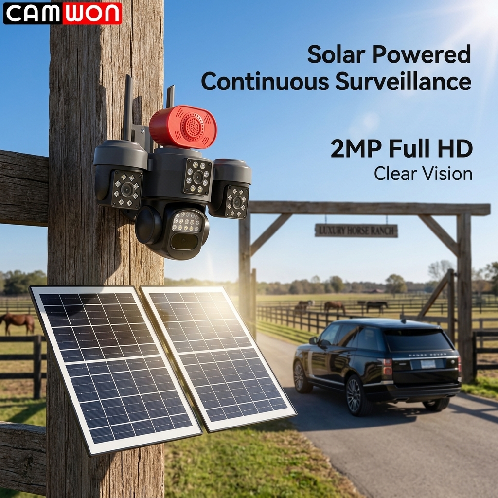 2MP AOV Outdoor 4G Solar CCTV Surveillance Camera 24 Hours Video Zoom Wireless Camera