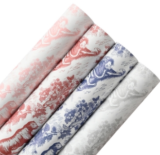 Papier d'emballage de fleurs en papier kraft européen rétro-imprimé