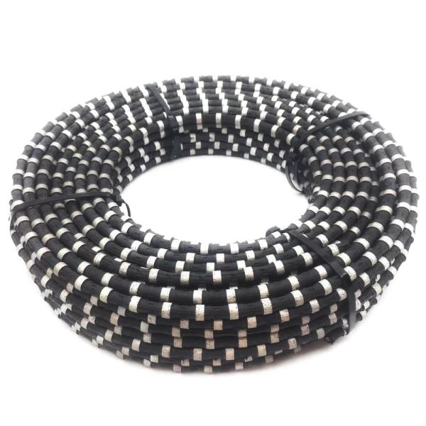 Long Life span Alambre de diamante 12,0 mm* 40 de borracha revestida para corte de rocha de pedreira de granito