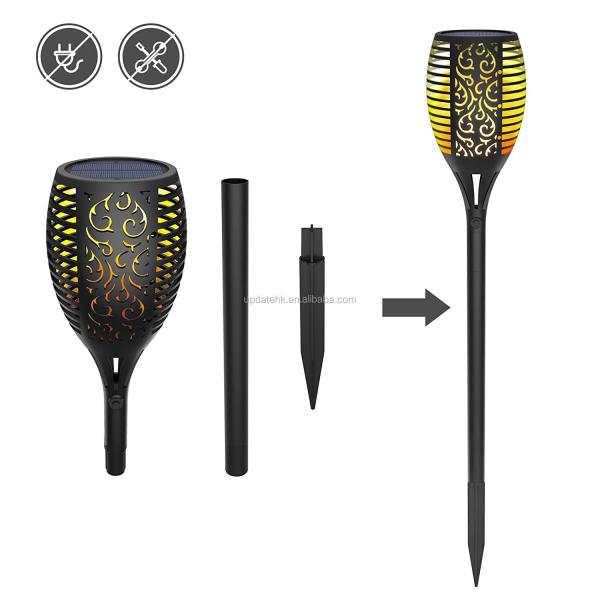 Garden Decoration Solar Flickering Flame Torch IP65 PSE Approved