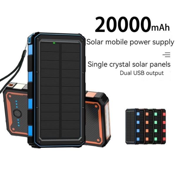 Quick Charge Support Solar Power Bank 20000mAh for Cell Phones and Smartphones
