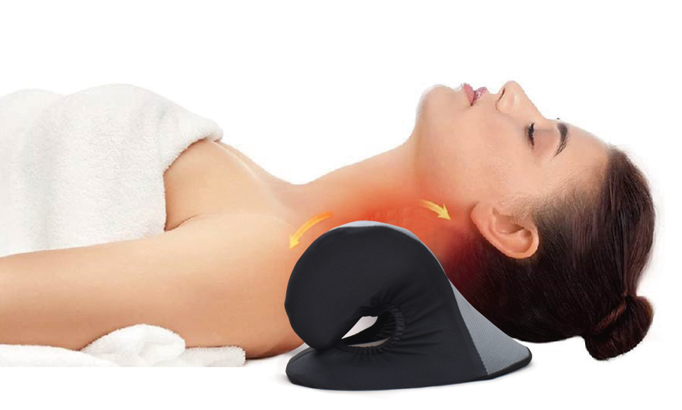 Custom Pu Polyurethane Cervical Heated Gery Back Neck Relaxer Stretcher for Neck Pain Relief