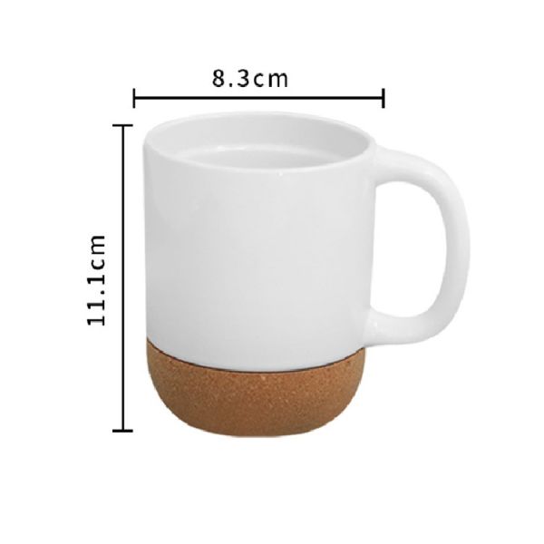 Glossy Matte White Blank Sublimation Wood Base Ceramic Coffee Mug Sublimated Mugs Blanks With Lid