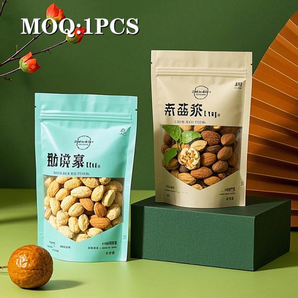 China Manufacturer Color Luxury Printed Plastic Packing Bag Custom Die Cut Design Food Bags With Your Own Logo