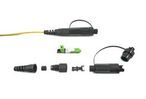 Fibra do revestimento G652D G657A do adaptador LSZH de H - conector de cabo