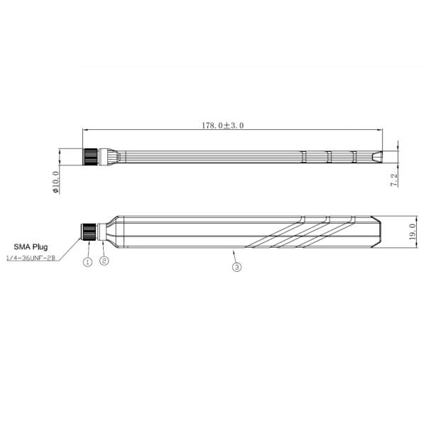 DVB-T Digital Video External Antenna with SMA Plug