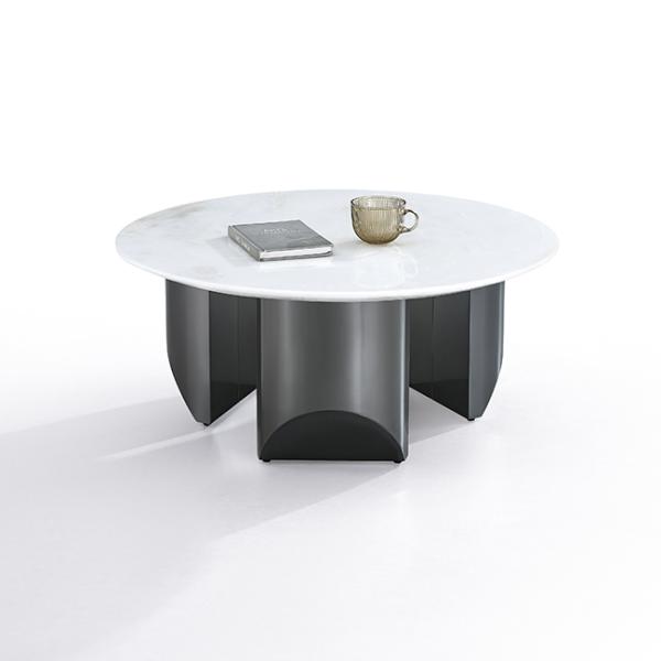 OEM 人工石板 上黒色ステンレスステールコーヒーテーブル