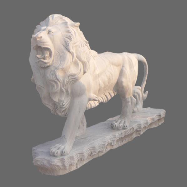 Outdoor stone carving garden marble tiger sculpture, china stone sculpture supplier