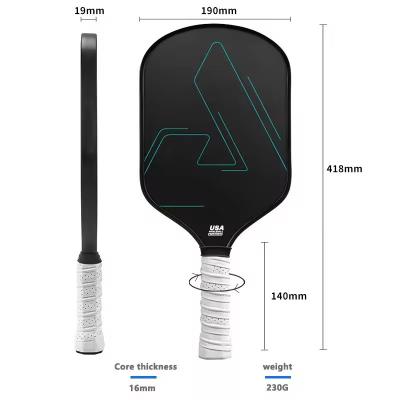 Rencontrez la pagaille de pickleball en fibre de carbone brute standard de l'USAPA avec un noyau polymère rev-core