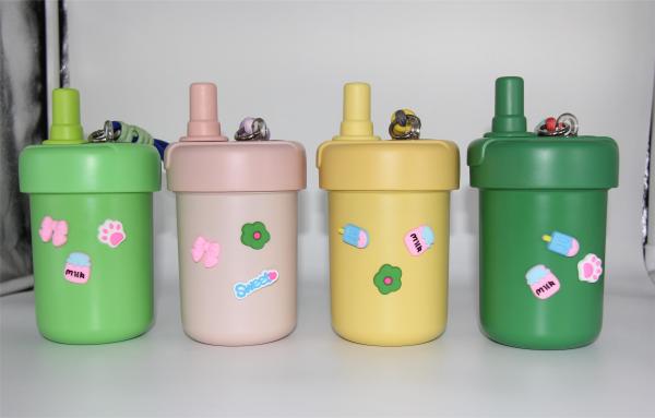 New Style Colorful Vacuum Insulated Fruit Cups with Lid Stainless Steel Tumbler Coffee Mug with Double Walls