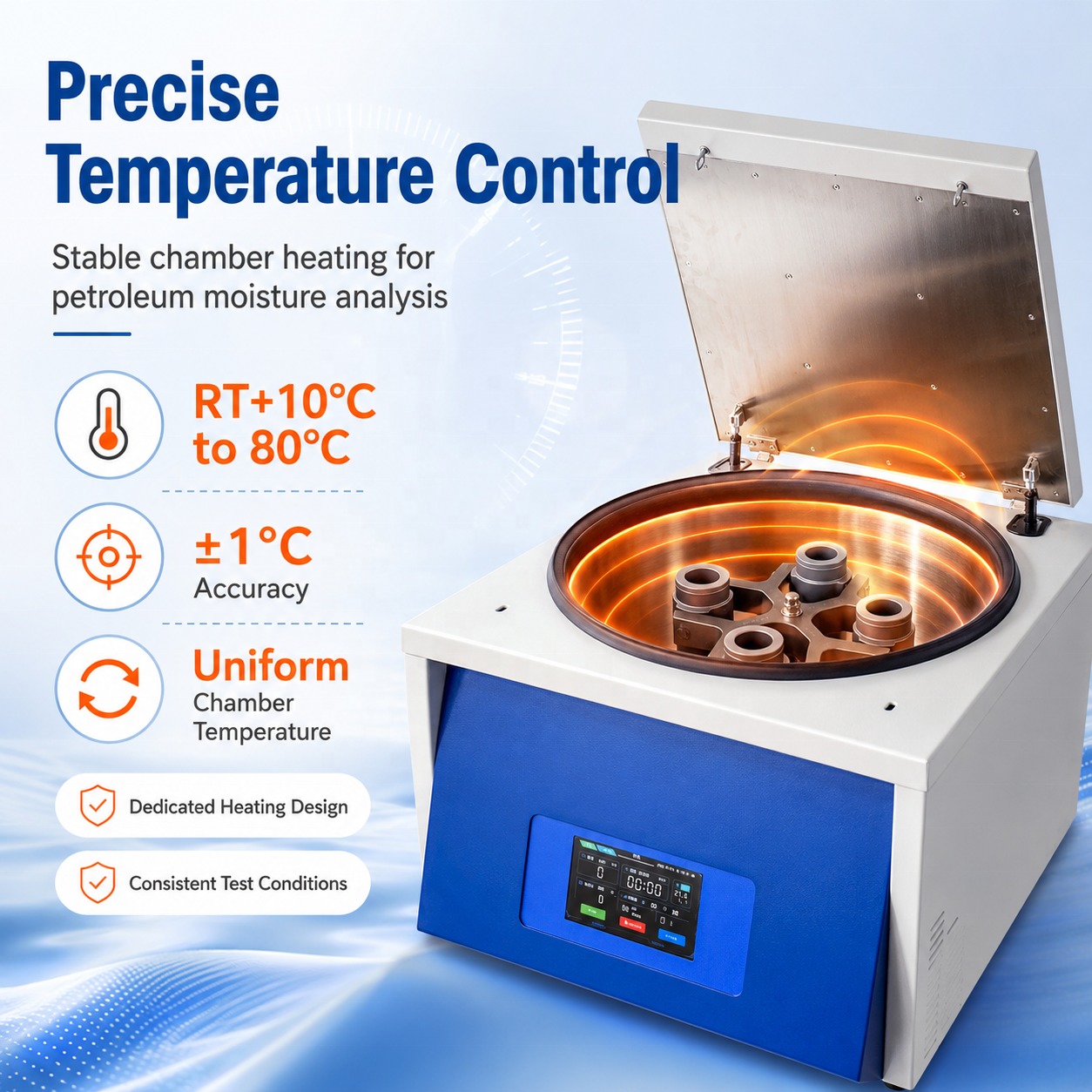 Cenlee DL5A Crude Oil Moisture Determination Centrifuge 4x100ml Heated Digital Petroleum Oil Water Separation Tester Laboratory