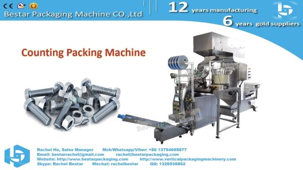 Bolts counting packaging machine with automatic replenishment elevator