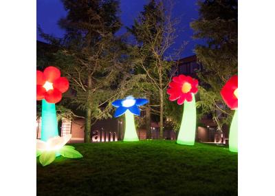 LED Lighting Inflatable Advertising Tube Beautiful Flower Shape For Night Activities