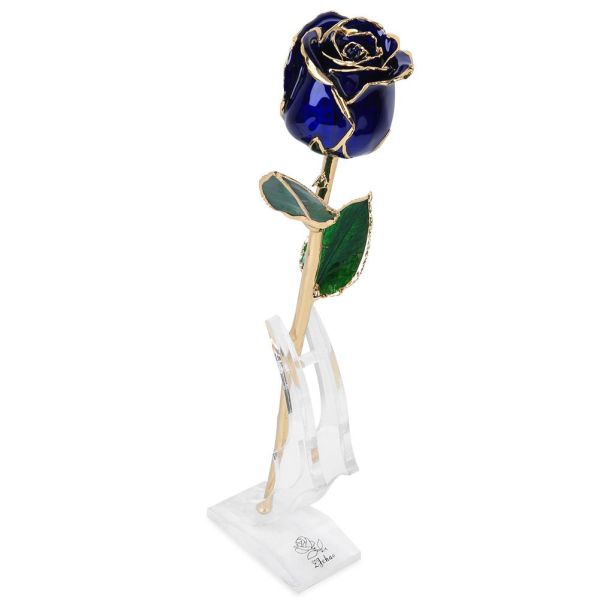 Valentine Day Birthday Wedding Gifts 24k Plated Natural Flowers with Stem Pure Handmade Eternal Roses