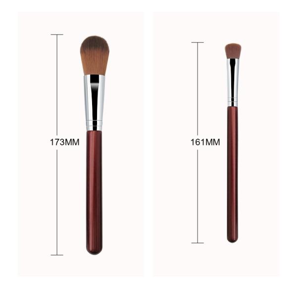 Must Have Cosmetic Brushes Luxury Set For Girls Makeup Dark Red Color