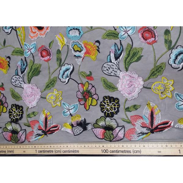 Французская флористическая Мулти покрашенная ткань шнурка для платья вечера и женского белья шнурка