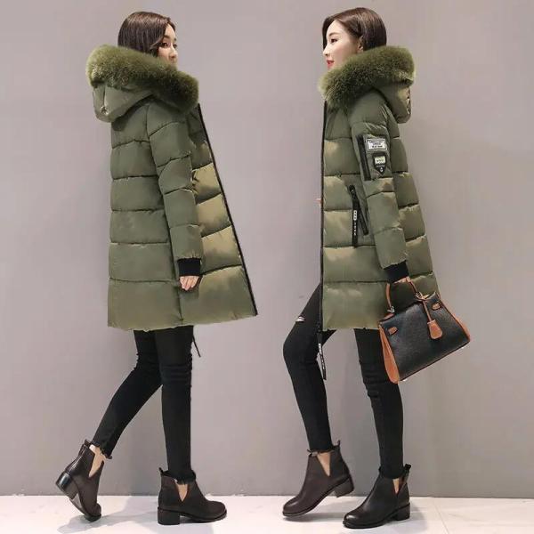                  Women Winter Cotton Coat Fur Collar Jackets Fashion Blazer Winter Padded Parka Clothes Bomber Jacket for Women             