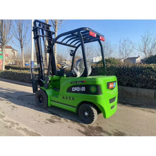 1 Ton Electric Forklift with Solid Front Tyres and Hydraulic Steering for Warehouse