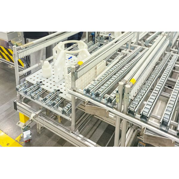 Third Generation Aluminum Alloy Lean Pipe Material Rack For Automotive Parts Lean Tube Trolley Rack For Auto Parts Storage and Transportation