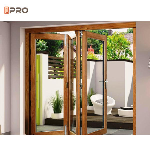 Restaurant Aluminium Bifold Doors Double Glazed Sliding Accordion Folding Door