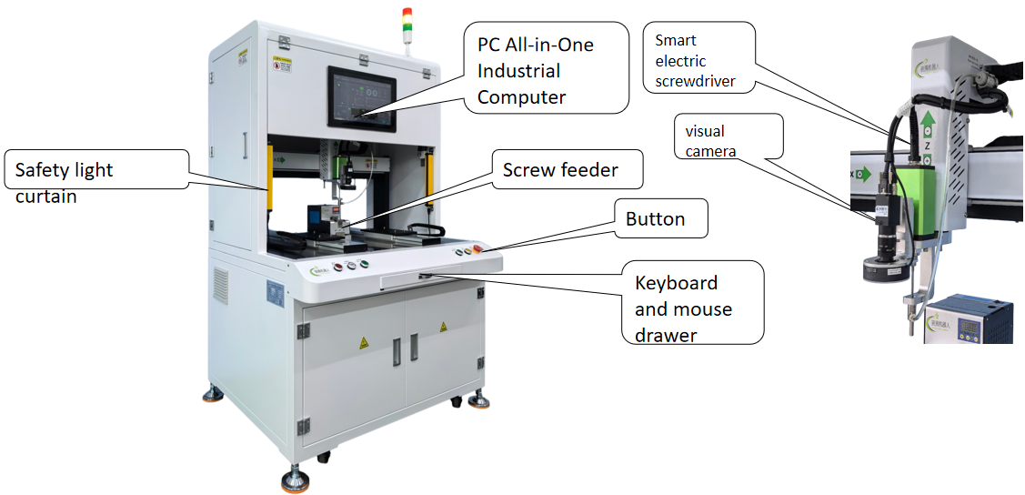 High Precision PC Intelligent Grounding Automatic Screw Fastening Equipment SMT Screw Driver Machine