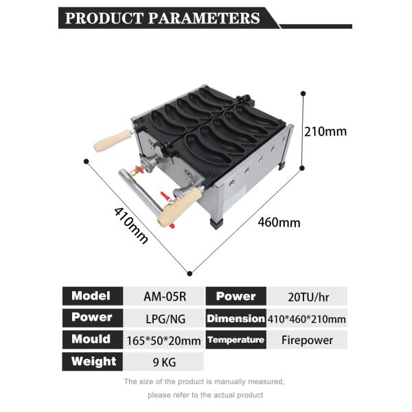 2024 Год Модный дизайн Lpg Ng Газовый Электрический Долгий Вафельный Изготовитель Банановый Штрих