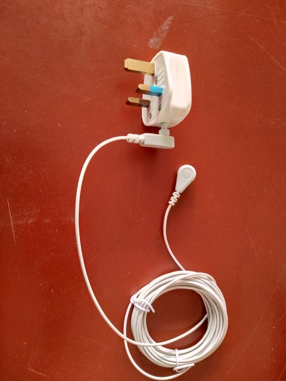 15ft White PU Conductive Grounding Earthing Cable 20ft Coil Cord with Black & White Connected Mat Sheet Safety Products