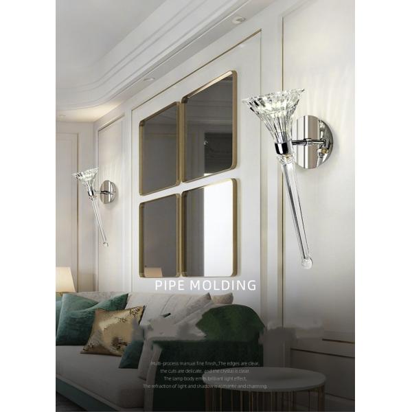 JYLIGHTING European Style Crystal Wall Lamp Living Room Restaurant Wall Lamp Modern Simple Bedroom Bedside Lamp Wall Light