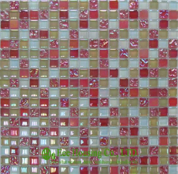 Wall &Floor Used Glass Mosaic Tiles,Mixed Color Glass Crystal Mosaic Tile for Residential