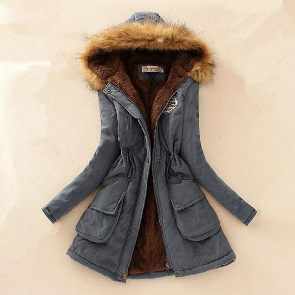 2019 Winter Jacket Women Breathable Casual Thick Parka Jacket With Warm Wool Lining Fur Collar