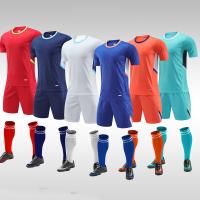 Grupo alaranjado branco azul respirável liso feito sob encomenda ocasional do jérsei do futebol da camiseta de futebol