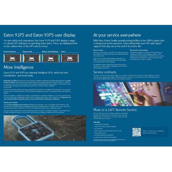 Eaton 93PS 10kVA 10kW 400V 15kVA 15kW 30kVA 30kW Чистая синусная волна двойной конверсии
