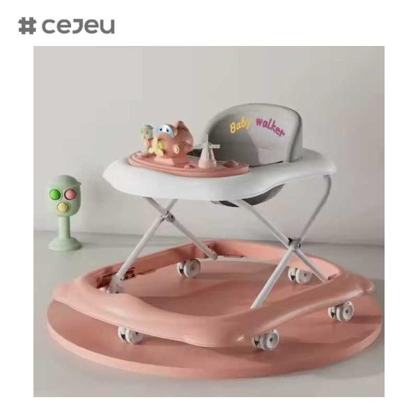 CJ-BDW-101 Foldable Baby Walker With Mute Wheels Plastic Music Cartoon Baby Walker With Music/swivel Wheels Baby Walker for China