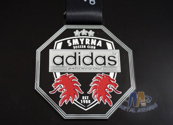 Metal Material Custom Sports Medals Personalized Medallions With Adidas Logo