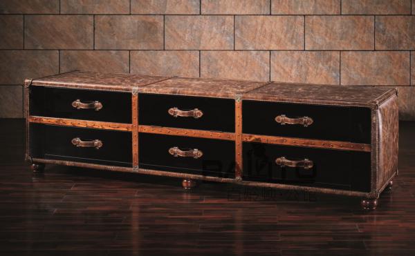 antique old style low cabinet/TV stand furniture