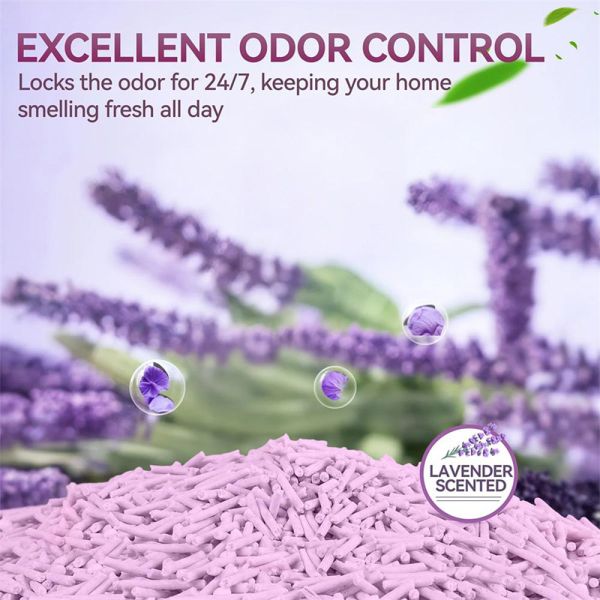 Cat Litter Manufacturer Made in China Natural Easy Clean Biodegradable Lavender Cat Litter