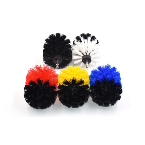 5 Inch Orange Rotary Nylon Brush For Drill , Floor Cleaning Shower Drill Brush