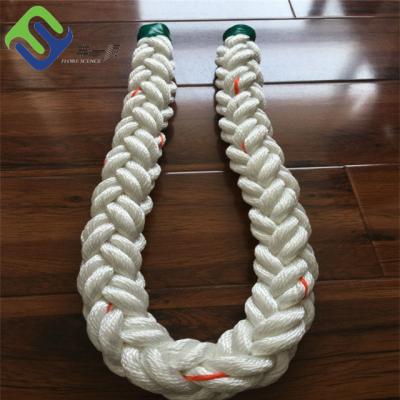 Costa de Marine Polyester Mooring Rope 8 resistente à corrosão ambas as extremidades com olhos