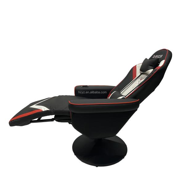 White Racing Style PU Leather Ergonomic Seat Swivel Gaming Sofa for Office
