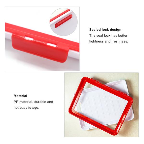 Keep Fresh Plastic Red Preservation Kitchen Items Food Storage Container Clever Tray