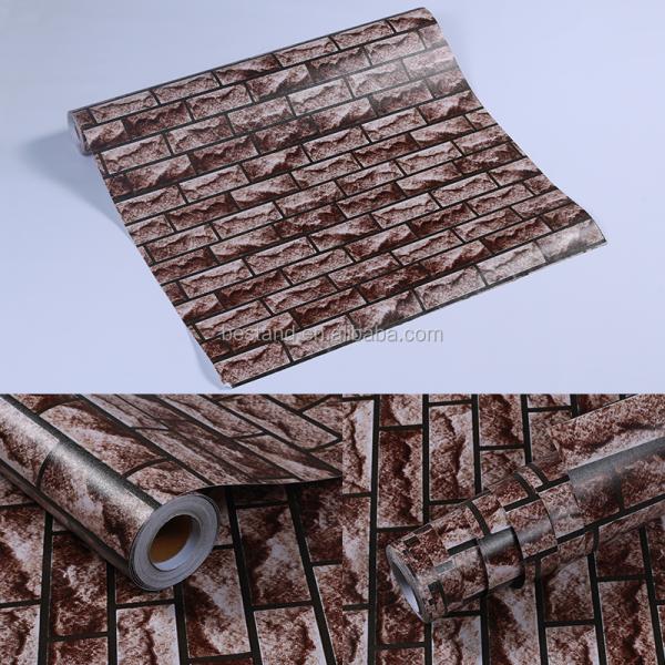 Le papier peint en brique en pierre 3D est écologique